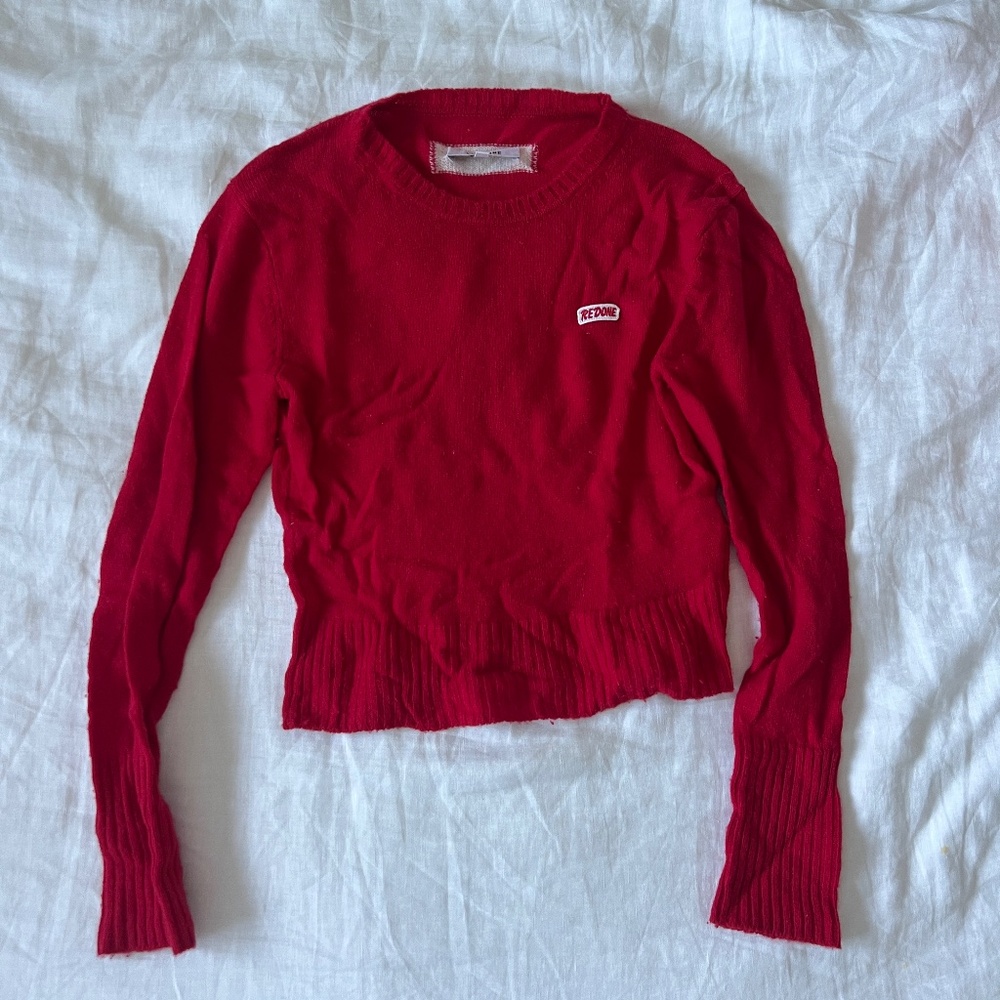 Re/Done Red Sweater
